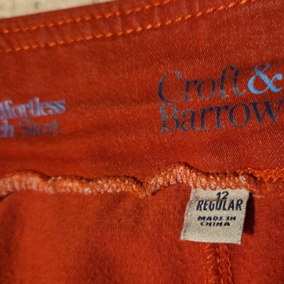 Croft & Barrow Red Skort Size 12R - Picture 7 of 9